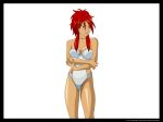  kiva kiva_andru megas_xlr red_hair solo swimsuit the-real-joe-cool the-real-joe-cool_(artist) wallpaper 