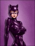 batman_(series) big_breasts blue_eyes bodysuit breasts catwoman dc dc_comics huge_breasts nipples selina_kyle viggifox