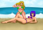 2_girls alborlen beach bikini high_res multiple_girls