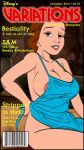  apron areola_slip barcode beauty_and_the_beast big_breasts breasts col_kink disney magazine_cover naked_apron princess_belle 