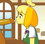 1boy 1girl animal_crossing animated anthro bouncing_breasts breasts canine eyelashes faceless_male fellatio female fur hand_on_head human irrumatio isabelle_(animal_crossing) male mammal minus8 nintendo oral oral_penetration penetration penis sound straight tagme uncensored unseen_male_face video_games webm