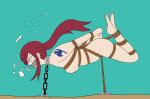  1girl 2020 arms_behind_back asphyxiation bondage bubble chains collar drowning erza_scarlet fairy_tail gag gagged hogtie iron_ball metal_collar nipples nude ocean panic ponytail puffo_(artist) red_hair rope rope_bondage struggling tape_gag taped_mouth tattoo underwater uwlover 