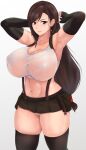  1girl 1girl 1girl abs armpits big_breasts brown_eyes brown_hair clothed_female female_focus female_only final_fantasy final_fantasy_vii high_res long_hair nipples otohukebonne solo_female solo_focus square_enix tagme tifa_lockhart video_game_character video_game_franchise 