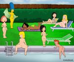  american_dad ass bikini bonnie_swanson breasts crossover donna_tubbs family_guy francine_smith legs_apart lois_griffin marge_simpson nipples nude pool poolside pubic_hair shaved_pussy tan_line the_cleveland_show the_simpsons thighs towel 