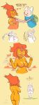  adventure_time animal_ears ass bear_ears blush breasts bubble_butt closed_eyes comic cover_up embarrassing finn_the_human flame_princess funny jewelry long_hair looking_down necklace nipples red_hair surprise 