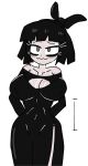 artist_request big_breasts cleavage cleavage_cutout creepy_susie goth looking_at_viewer smug the_oblongs