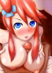  1girl blush breasts fuuro_(pokemon) gym_leader large_breasts nipples paizuri penis pokemon richaado_(susuki) smile solo_focus uncensored 