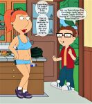  american_dad cameltoe crop_top crossover erect_nipples family_guy frost969 lois_griffin shorts steve_smith thighs 