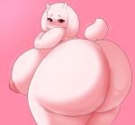  1_girl 1girl anthro anthro_only areola areolae_slip artist_request ass ass_bigger_than_head big_ass big_breasts big_butt breasts breasts_bigger_than_head female_only furry huge_ass huge_breasts huge_butt looking_at_viewer looking_back looking_back_at_viewer milf naked naked_female nipples nude nude_female pink_background simple_background solo_anthro solo_female tail tail_tuft toriel undertale undertale_(series) 
