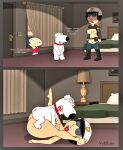 ass breasts brian_griffin dialogue erect_nipples family_guy legs_up lois_griffin orgasm_face pants_down police_uniform sex_doll shaved_pussy stewie_griffin thighs vaginal vylfgor