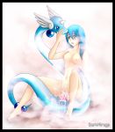  1girl :o arm arm_up arms art babe bare_arms bare_legs bare_shoulders barefoot big_breasts blue_eyes blue_hair blush breasts clair_(pokemon) cum darkmirage dragonair eye_contact feet game_freak gym_leader hair_between_eyes hair_down hand_on_another&#039;s_cheek hand_on_another&#039;s_face horn humans_of_pokemon ibuki_(pokemon) interspecies legs light_blue_hair long_blue_hair long_hair looking_at_another love moaning navel nintendo nipples nude open_mouth pokemon pokemon_(anime) pokemon_(game) pokemon_(species) pokemon_gsc pokemon_heartgold_and_soulsilver pokemon_hgss pokephilia sex sitting steam vaginal 