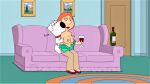  big_breasts breasts brian_griffin drunk erect_nipples family_guy holding_breast imminent_sex kissing_neck lois_griffin vylfgor 