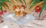  alvin_and_the_chipmunks alvin_seville brittany_and_the_chipettes brittany_miller chipettes chipmunk closed_eyes furry hot_tub kissing 