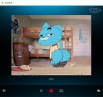 anus ass booty femboy gumball_watterson looking_at_viewer looking_back presenting_ass presenting_hindquarters the_amazing_world_of_gumball webcam wink winking