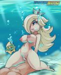  air_bubbles alluring breasts bubble cowgirl_position crown happy_sex holding_breath ichduhernz luma mario_(series) minus8 nintendo nipples nude ocean princess_rosalina princess_rosalina_1up_(minus8) puffed_cheeks sex skinny_dipping snorkel super_mario_galaxy underwater underwater_sex vaginal_penetration water 