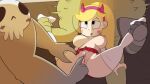 1girl blonde_hair blue_eyes breasts horns interspecies nipples pussy star_butterfly star_vs_the_forces_of_evil
