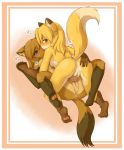  2girls animal_ears anus ass ass_grab barefoot blonde_hair blush brown_hair cute feet female fox_ears fox_tail furry hand_holding ka_(pixiv341010) kagerofu looking_back multiple_girls nude pawpads paws pussy pussy_juice soles sweat tail take_your_pick toes yuri 