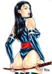  ass betsy_braddock big_ass big_breasts breasts clothed_female comic_book_character female female_focus female_only fred_benes highres katana long_hair marvel_comics mature mature_female mutant_(marvel) psylocke solo solo_female solo_focus superheroine tagme x-men 