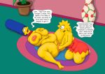  anal anal_fisting anal_penetration belly big_breasts bynshy chubby deep_anal fisting lisa_simpson marge_simpson milf the_simpsons 