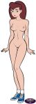 1girl completely_nude disney female_only full_body gagala kim_possible laurie_(kim_possible) naked_shoes nude nude_female phillipthe2 pussy shaved_pussy shoes shoes_on teen