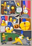  anal_insertion ass cameltoe gaping_anus halloween huge_breasts marge_simpson panties the_simpsons thighs 
