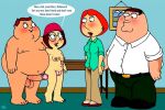 american_dad barry_robinson breasts crossover dialogue erection family_guy lois_griffin meg_griffin nude peter_griffin puffy_pussy red_anus uso_(artist)