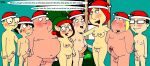 american_dad barry_robinson breasts cheating_wife chris_griffin christmas christmas_hat crossover dialogue erect_penis family_guy imminent_sex jeff_campbell lois_griffin meg_griffin nude_female nudist puffy_pussy red_anus santa_hat schmuely_snot_lonstein steve_smith toshiro_hitsugaya uso_(artist)