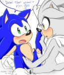  couple eye_contact fakerface frottage gay hedgehog male penis plain_background sega sex silver_the_hedgehog sonic_the_hedgehog testicles white_background 