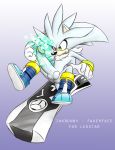  cum fakerface gay male penis sega sex silver_the_hedgehog solo testicles 