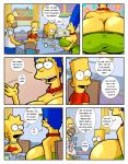 bart_simpson big_breasts blue_hair boob_squeeze breasts cartoon_milf comic fan_comic group_sex hair hexamous huge_breasts lactation marge_simpson mother&#039;s_duty mother_&amp;_son nsfw open_mouth porn professor_frink simpsincest speech_bubble teeth text the_simpsons whoa_look_at_those_magumbos yellow_skin