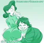 1girl 2023 2_girls ass ass_grab ass_worship aunt_and_niece bbw big_ass big_ass business_suit chickpea cleavage clothed disney earrings female_only grabbing_ass gradient_background green_background green_theme huge_ass huge_ass incest lily_(turning_red) lily_lee lipstick milf ming_lee monochrome motion_lines pixar sfw simple_background smile surprised turning_red yuri 