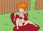  bikini breasts cleavage ear_piercing earrings ed,_edd,_&#039;n&#039;_eddy freckles gif jewelry kanker_sisters lee_kanker orange_hair piercings smile solo string_bikini 