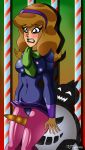  candy candy_cane christmas funny hairband long_hair monster orange_hair purple_eyes robot shiny shiny_skin snowman toy 