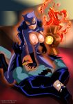  batman batman_(series) breasts bruce_wayne catwoman cowgirl_position dc dc_comics femdom justicehentai.com nipples selina_kyle 