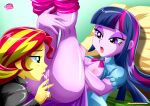  bbmbbf equestria_girls equestria_untamed my_little_pony palcomix sunset_shimmer twilight_sparkle 