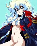  1girl blush breasts long_hair lowres navel nia_teppelin nipples nude open_clothes open_mouth pussy solo tengen_toppa_gurren_lagann 
