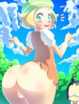  bel_(pokemon) bianca_(pokemon) blonde_hair bottomless cheren_(pokemon) dat_ass green_eyes huge_breasts humans_of_pokemon pokemon pokemon_black_and_white pokemon_bw pussy 