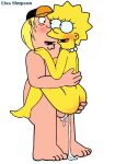  chris_griffin crossover cum_inside excessive_cum family_guy lisa_simpson the_simpsons yellow_skin 