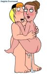 angela_(family_guy) breasts chris_griffin cum_inside family_guy shocked_expression standing_sex suspended_congress uso_(artist) vaginal