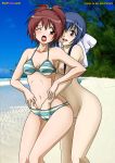  aoi_nagisa beach bikini palcomix strawberry_panic strawberry_panic! suzumi_tamao swimsuit yuri yuri_haven 