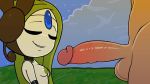  1boy 1girl animated anthro anthrofied big_testicles closed_eyes dark-skinned_male faceless_male food_play happy_sex has_audio hetero huge_penis kissing_penis licking_penis meloetta mustard outdoor_sex outdoors penis_hot_dog pokemon source_request tagme the_boogie uncensored webm 