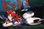  absurdres amaha_masane armor ass bikini_armor black_sclera blood bottomless breast_press breast_squish breasts claws gonzo high_res highres huge_breasts legs licking lipstick masane_amaha naughty official_art piercing red_hair scan solo suzuki_shingo thighhighs thighs tongue tongue_piercing uncensored witchblade yellow_eyes 
