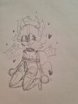 demon_girl futanari original_character sketch tied_up