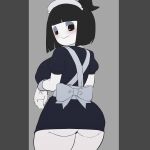 big_ass big_breasts blush clothed creepy_susie goth looking_at_viewer maid maid_headdress maid_uniform the_oblongs wedgie