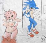  amy_rose anthro areola big_breasts blush breasts dullvivid english_text erect_nipples female hedgehog huge_breasts male navel nipples panties sega sonic_(series) sonic_the_hedgehog text underwear undressing 