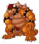  bara bowser chubby cum jerking_off male male_only nintendo plump pubic_hair solo super_mario_bros. 