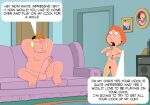  candy_roach chris_griffin dialogue erect_nipples family_guy foreskin huge_penis incest lois_griffin mother_and_son penis pubic_hair tan_line 