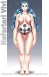  areolae big_breasts breasts female idarkshadowi_(artist) nefertari_vivi nipples nude one_piece pregnant pussy solo tattoo 