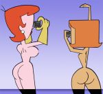 ass big_breasts breasts crossover debbie_turnbull dexter&#039;s_laboratory dexter&#039;s_mom milf nude robotboy sideboob wide_hips