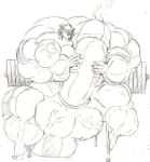 cum df43 furry gym hyper lemur male male_only masturbation monochrome muscle solo_male